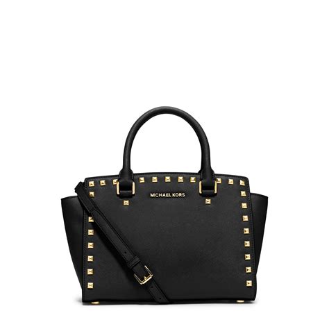 selma studded michael kors|Selma Medium Studded Leather Satchel .